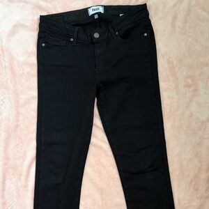 PAIGE Skyline Skinny Jeans Black Size 29 High Rise Stretch Denim Women’s